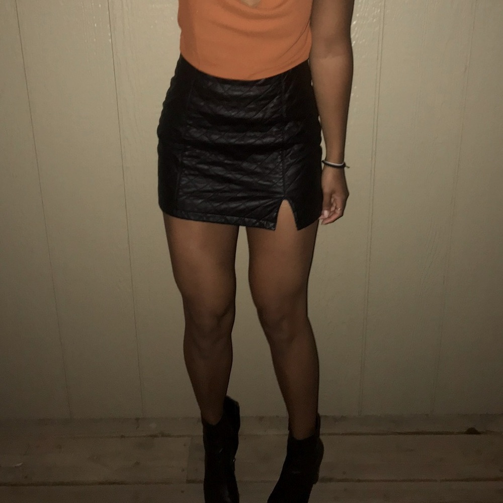 Black Leather Skirt